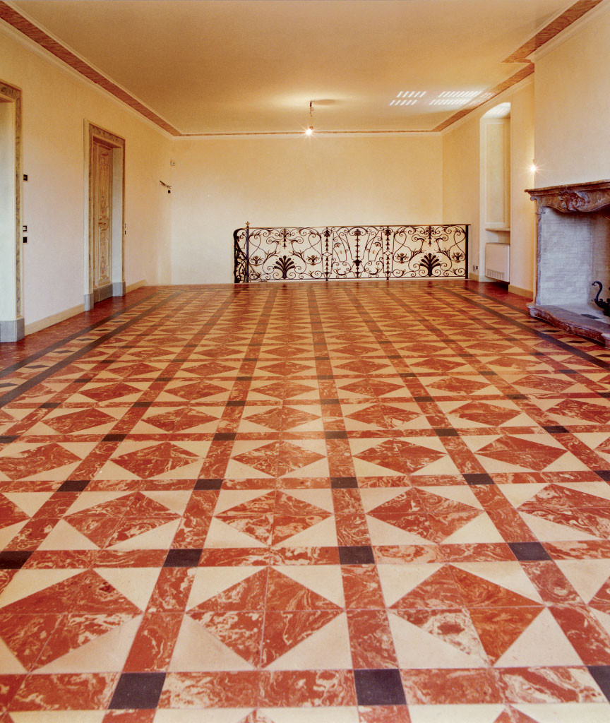 Pavimento in cotto fatto a mano Variegato - Casa privata - Brescia